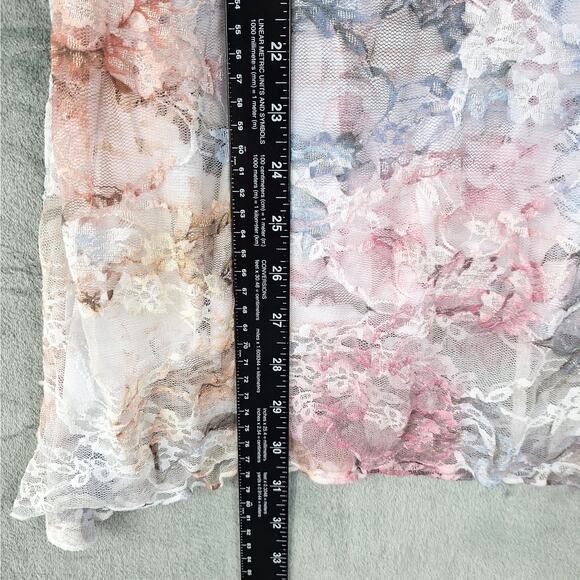 Womens Top XL‎ Romantic Floral Lace Bloomcore Fairy Coquette Boho Feminine Tunic - Picture 5 of 6